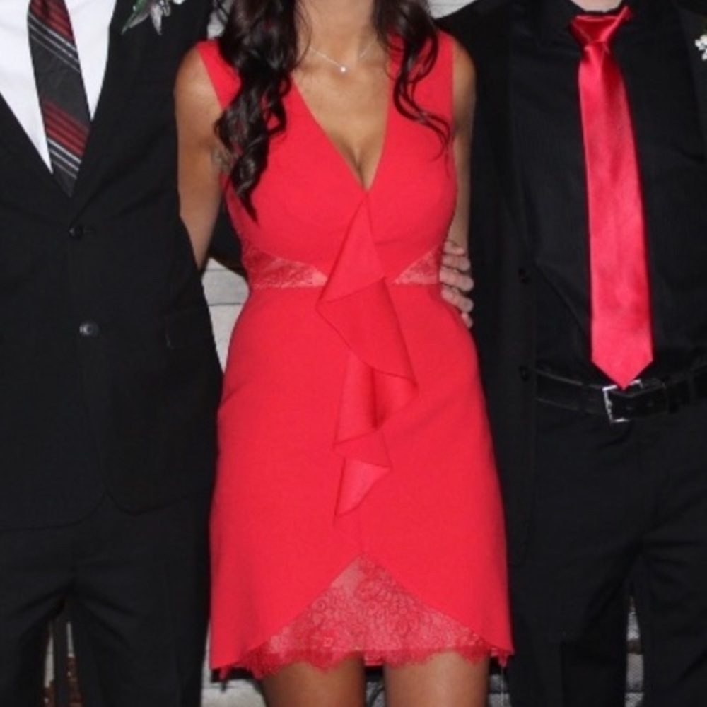 BCBG Red Lace Dress